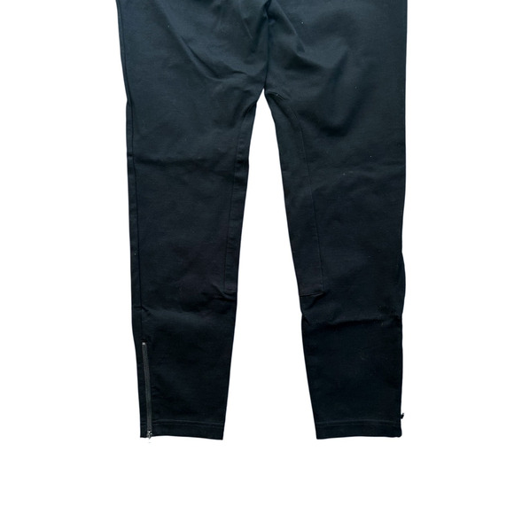 Eileen Fisher Black Pants Small Equestrian Breeches Stretch Knit Ankle Zip (15) - Picture 10 of 12